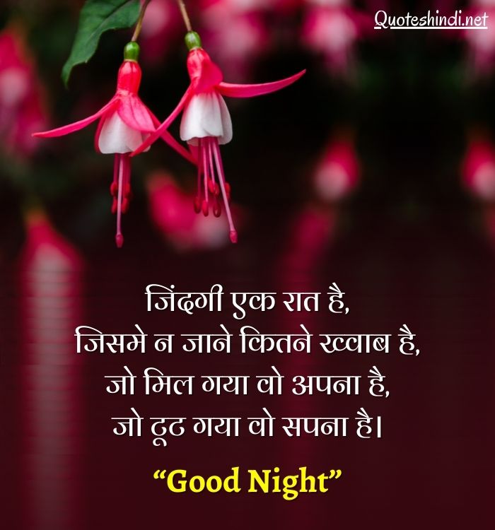 good night quotes hindi love
