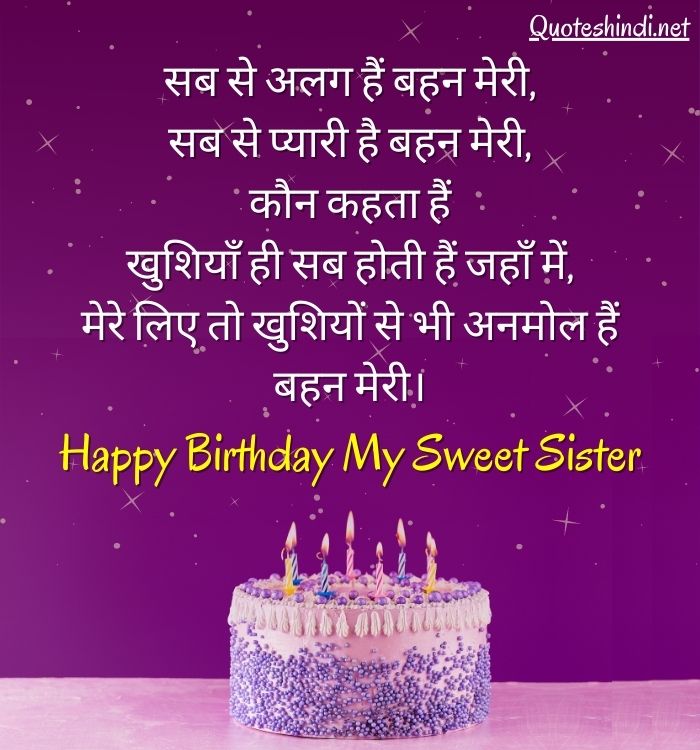 150+ Sister Birthday Wishes in Hindi | बहन को जन्मदिन की बधाई
